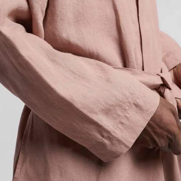 Linen Robe - Clay Color - Picture 2 of 3